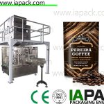 स्वचालित कॉफी सेम पैकिंग मशीन स्टैंड पाउच जिपर फिलर सीलर